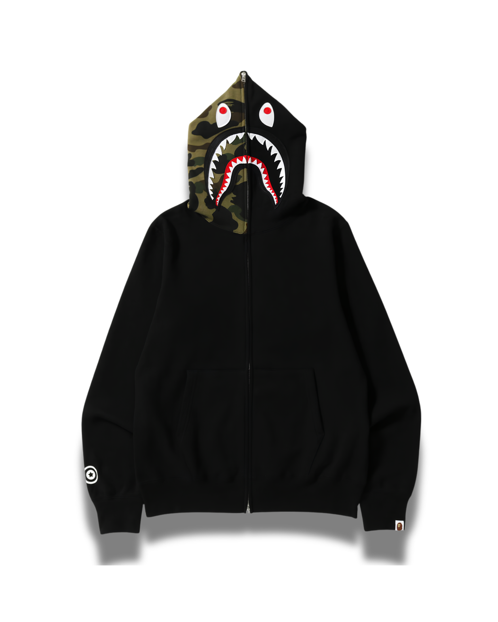HOODIE ZIPPER BAPE SHARK CAMO