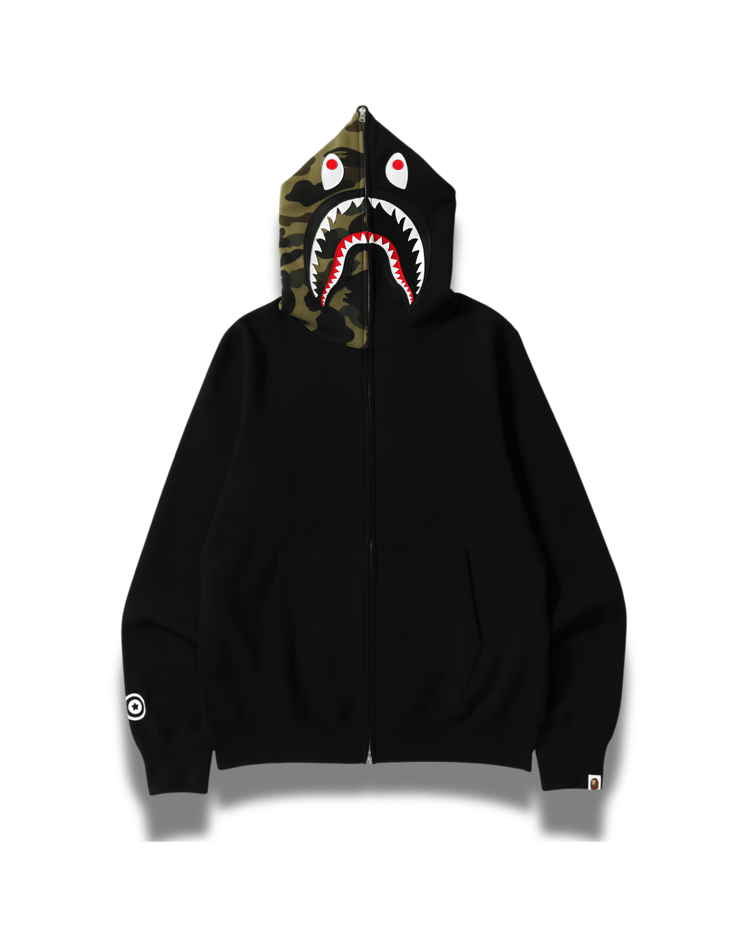 HOODIE ZIPPER BAPE SHARK CAMO