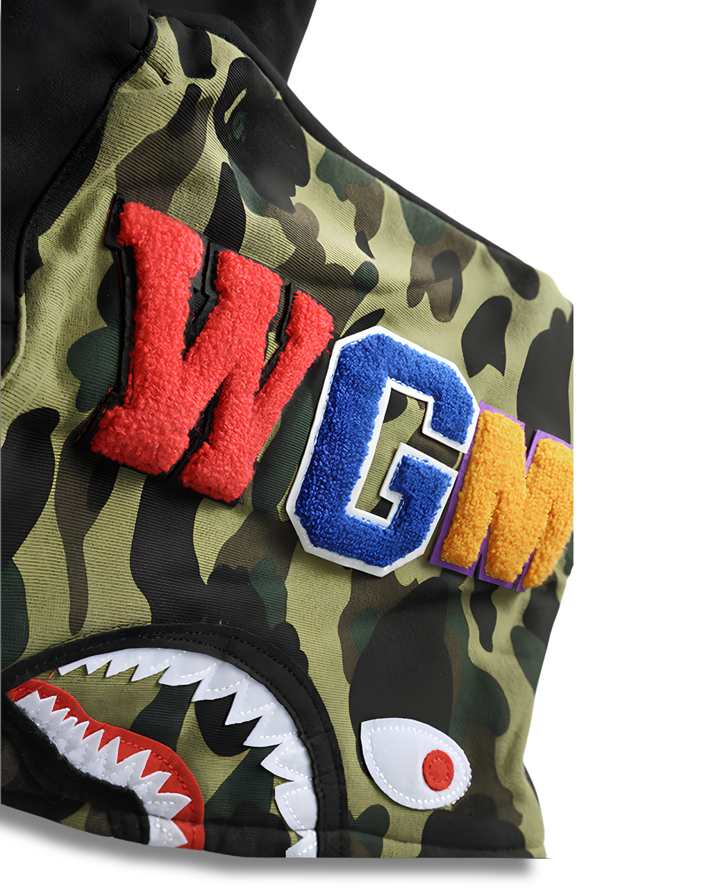 HOODIE ZIPPER BAPE SHARK CAMO