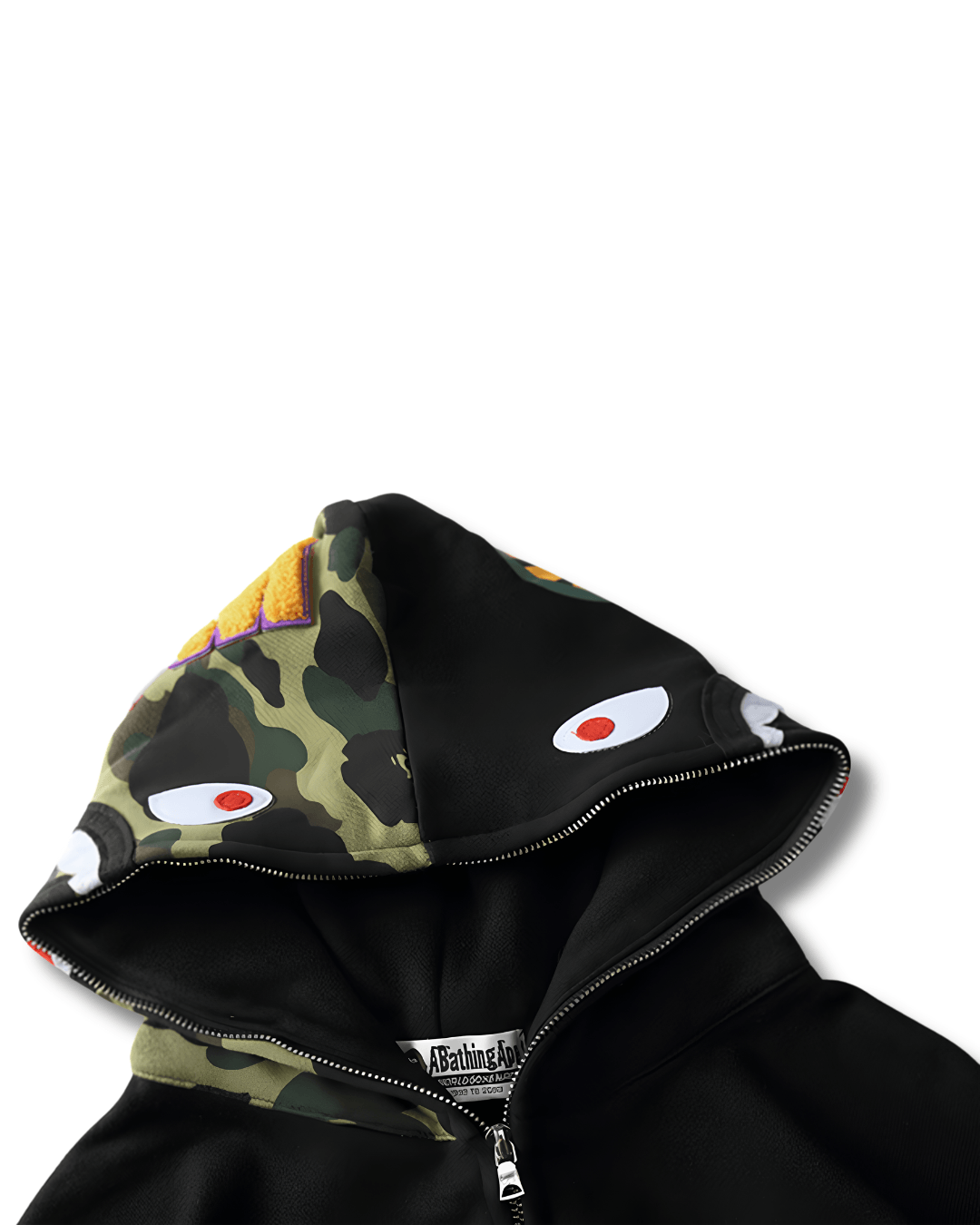 HOODIE ZIPPER BAPE SHARK CAMO