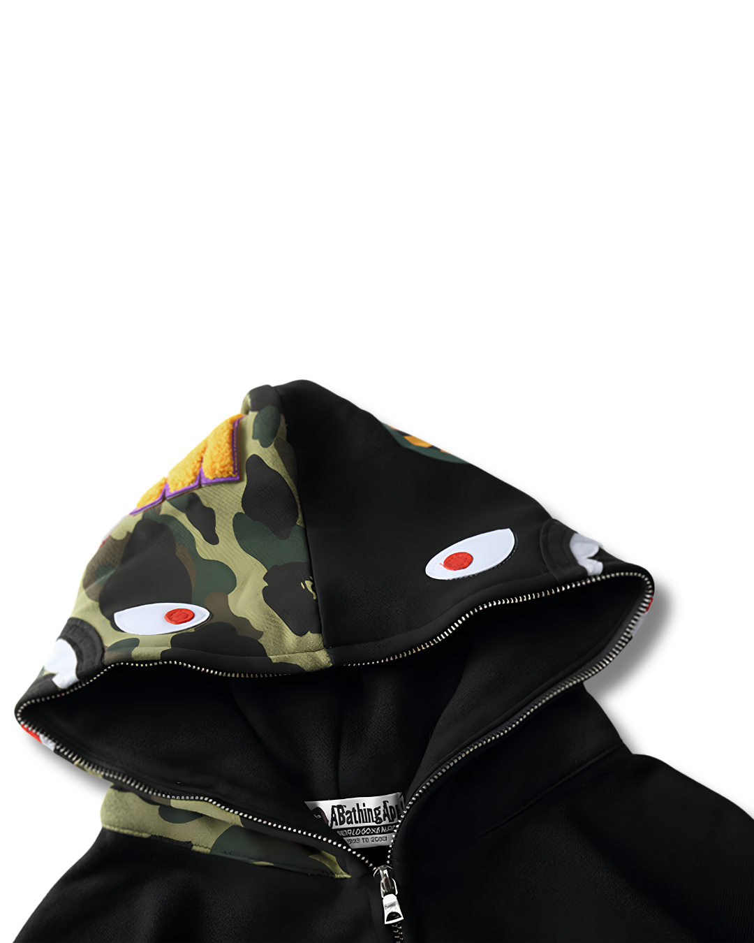 HOODIE ZIPPER BAPE SHARK CAMO