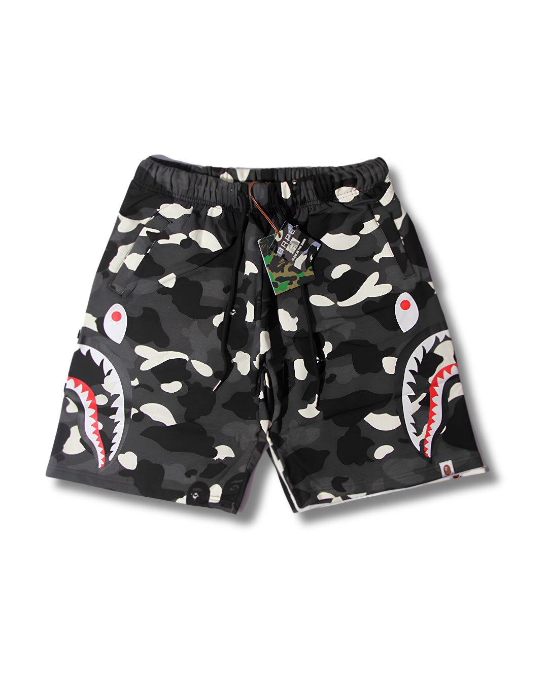 SHORT BAPE DOBLE SHARK CAMO