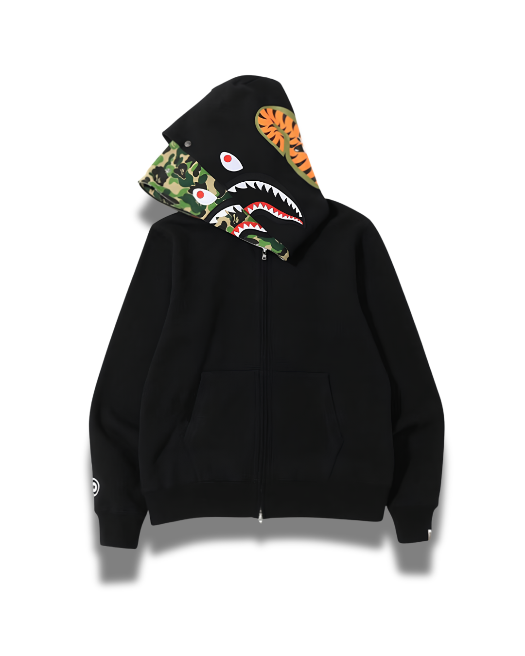 HOODIE ZIPPER BAPE SHARK ABC DOBLE GORRO