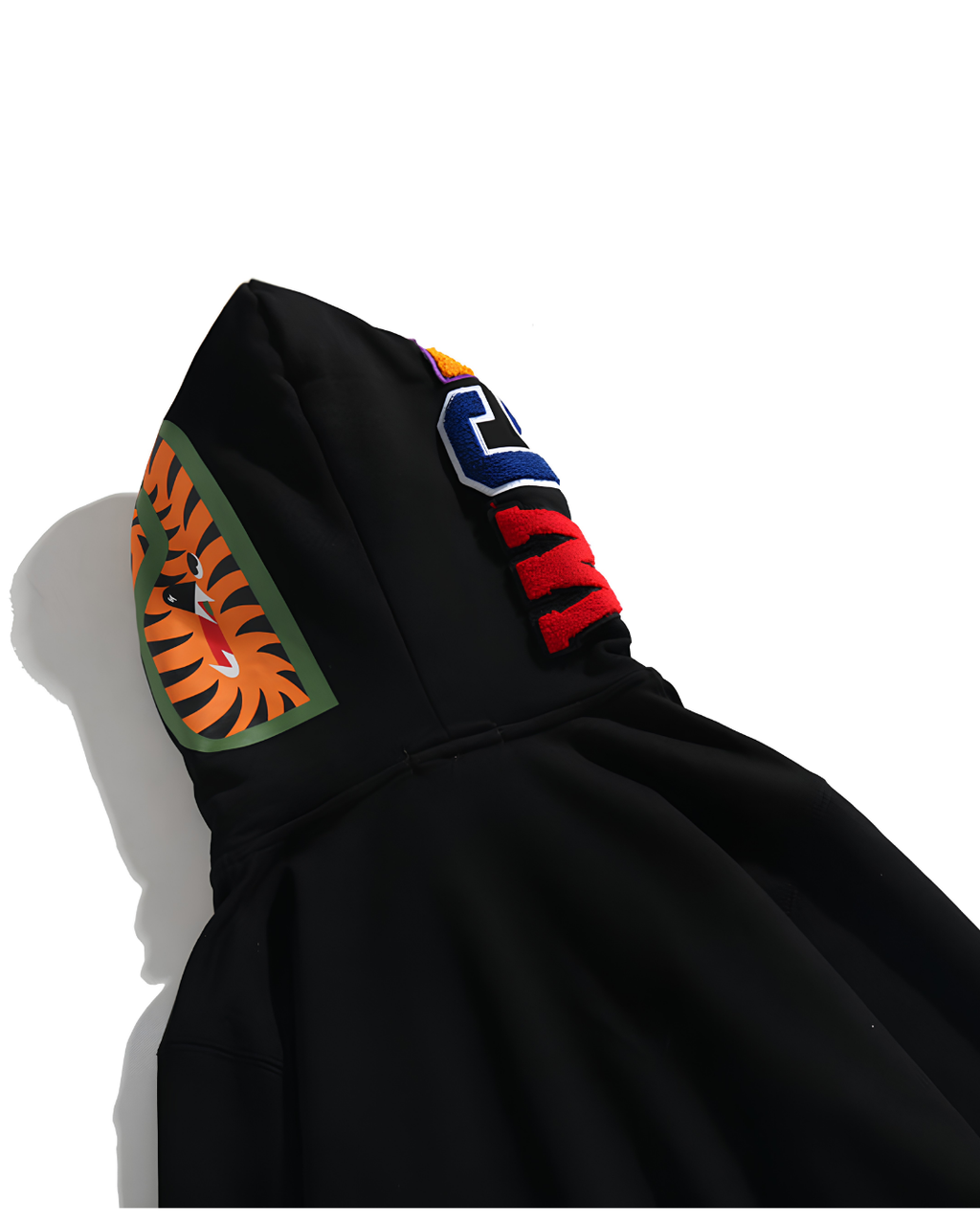 HOODIE ZIPPER BAPE SHARK ABC DOBLE GORRO