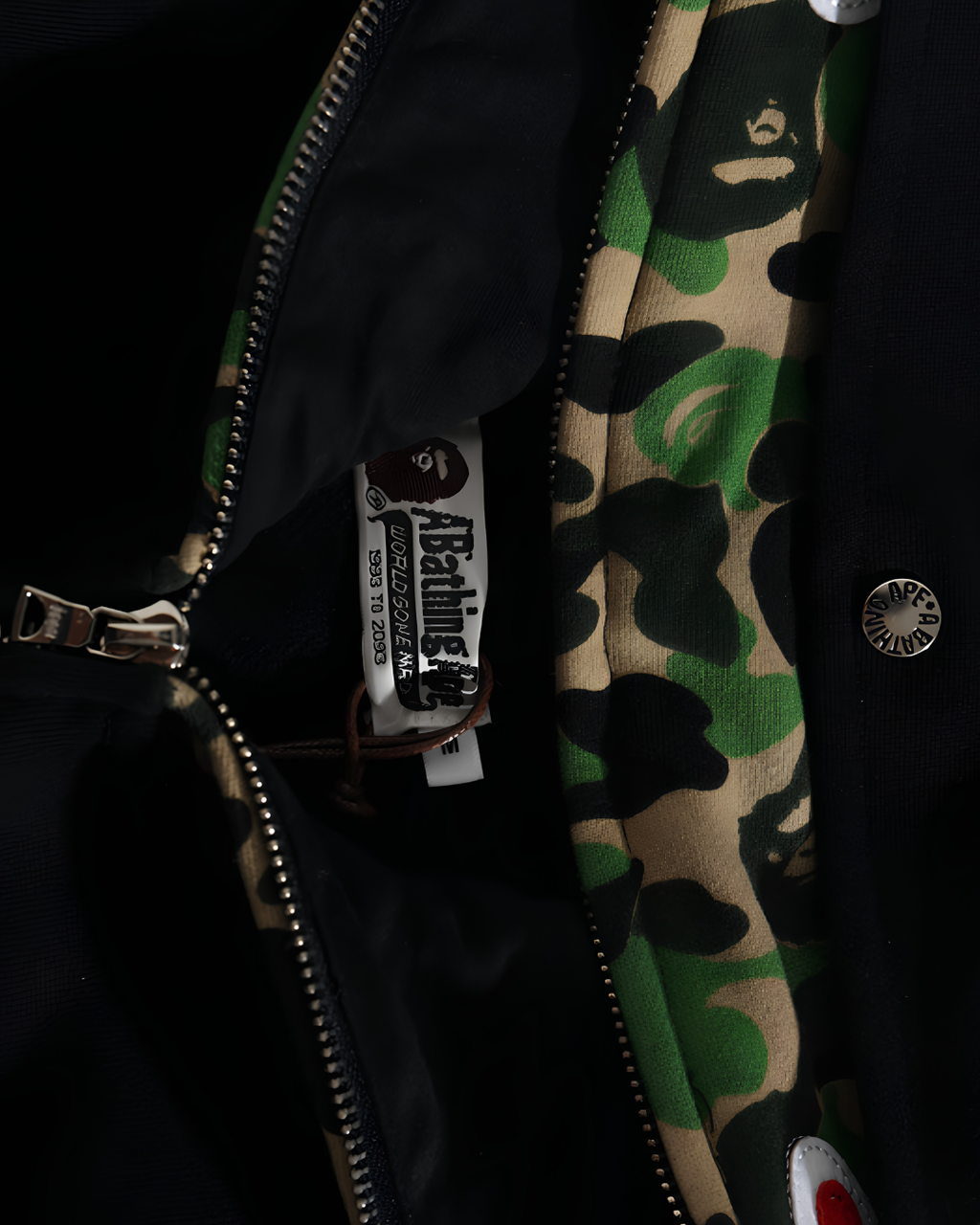 HOODIE ZIPPER BAPE SHARK ABC DOBLE GORRO