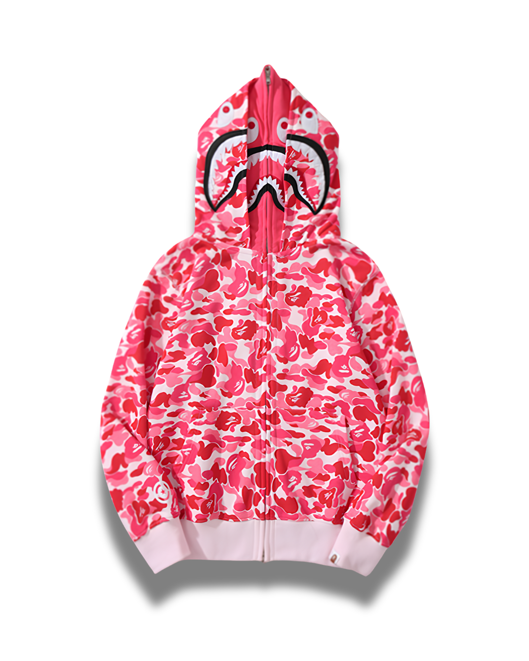 HOODIE ZIPPER BAPE SHARK ABC DOBLE GORRO