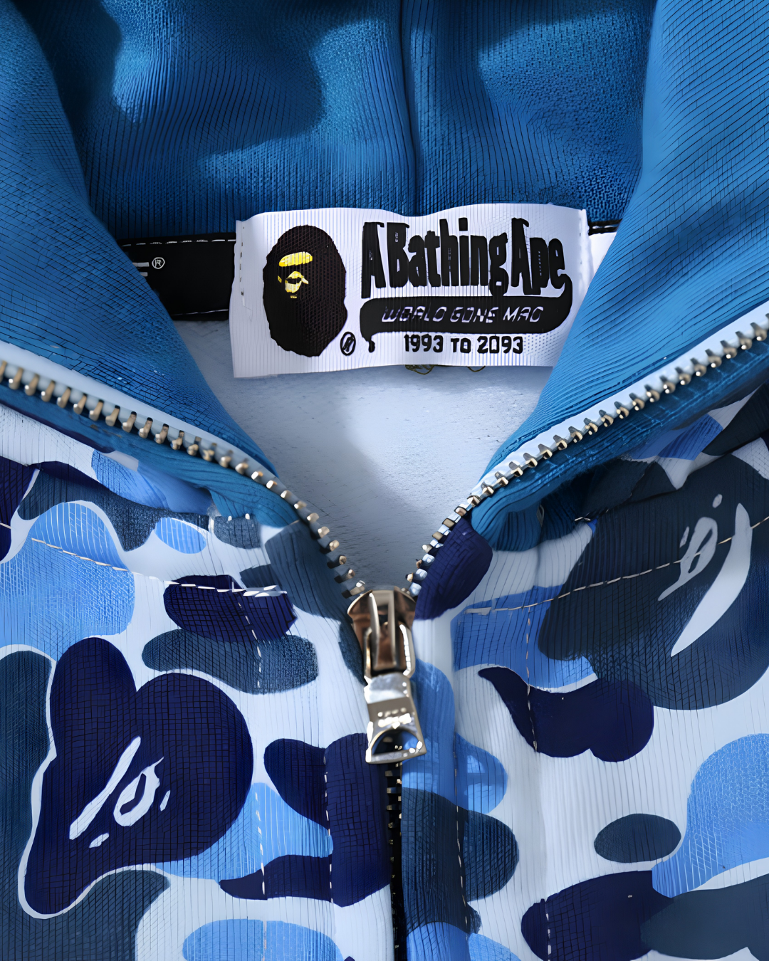 HOODIE ZIPPER BAPE SHARK ABC DOBLE GORRO