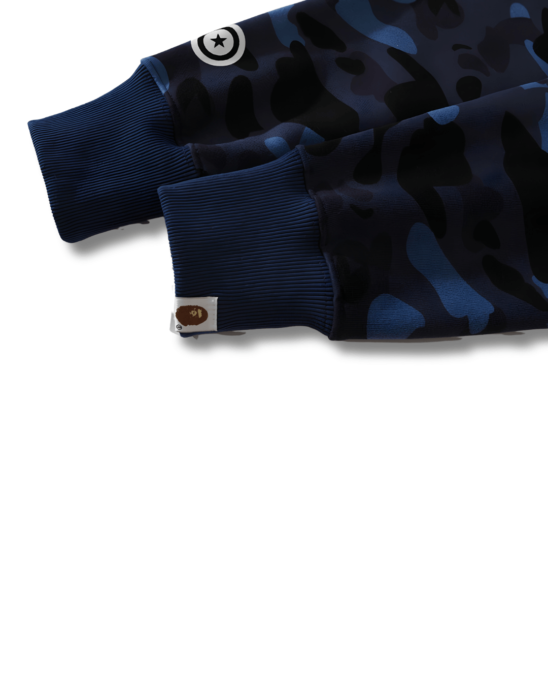 HOODIE ZIPPER BAPE TIGER SHARK DOBLE GORRO