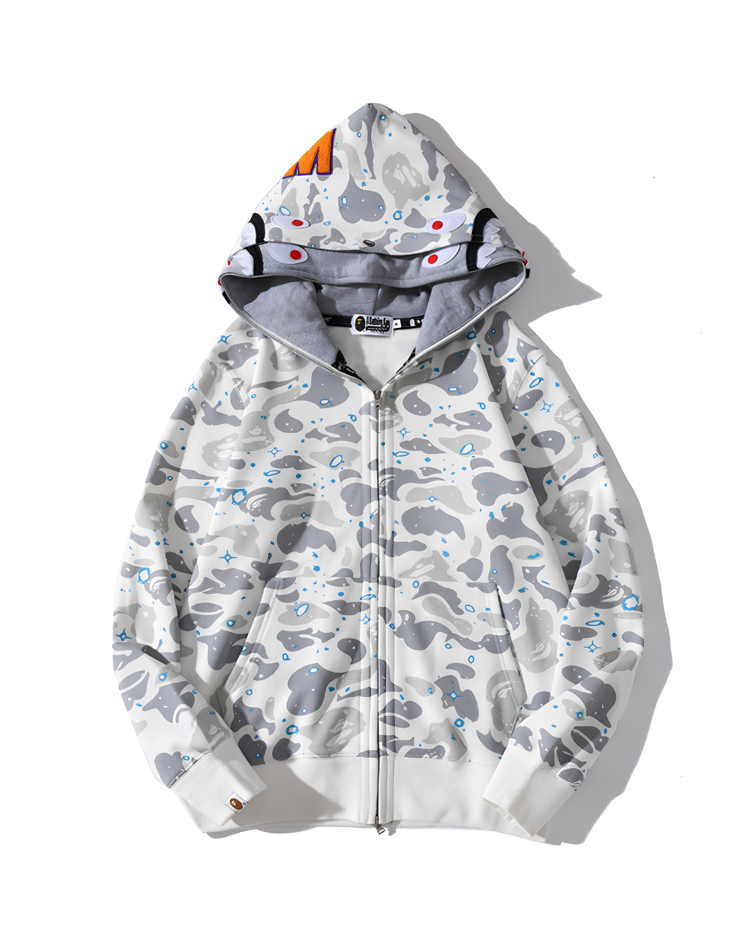 HOODIE ZIPPER BAPE SPACE CAMO DOBLE GORRO