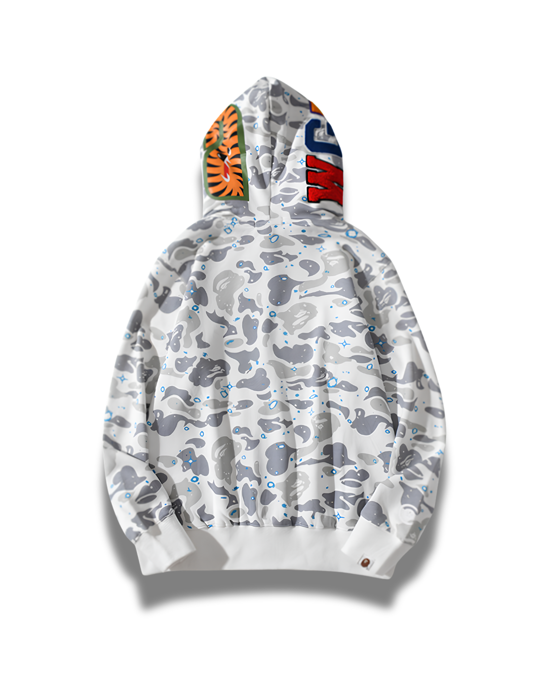 HOODIE ZIPPER BAPE SPACE CAMO DOBLE GORRO