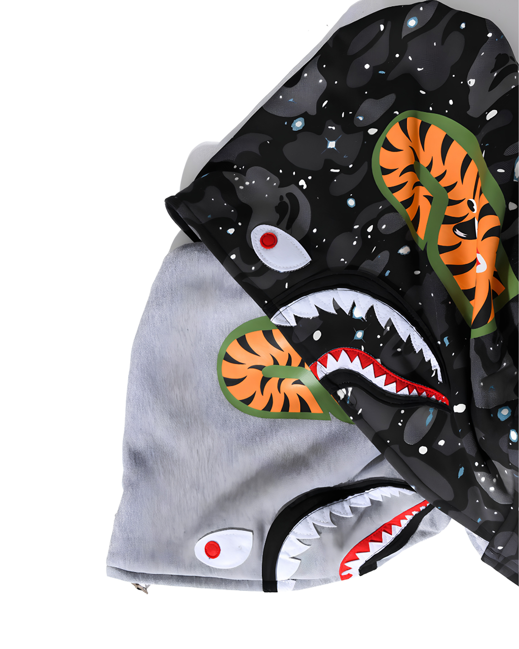 HOODIE ZIPPER BAPE SPACE CAMO DOBLE GORRO