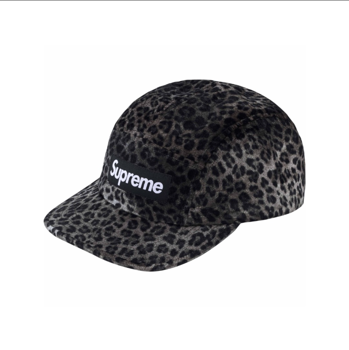GORRA SUPREME LEOPARD VELVET CAMP