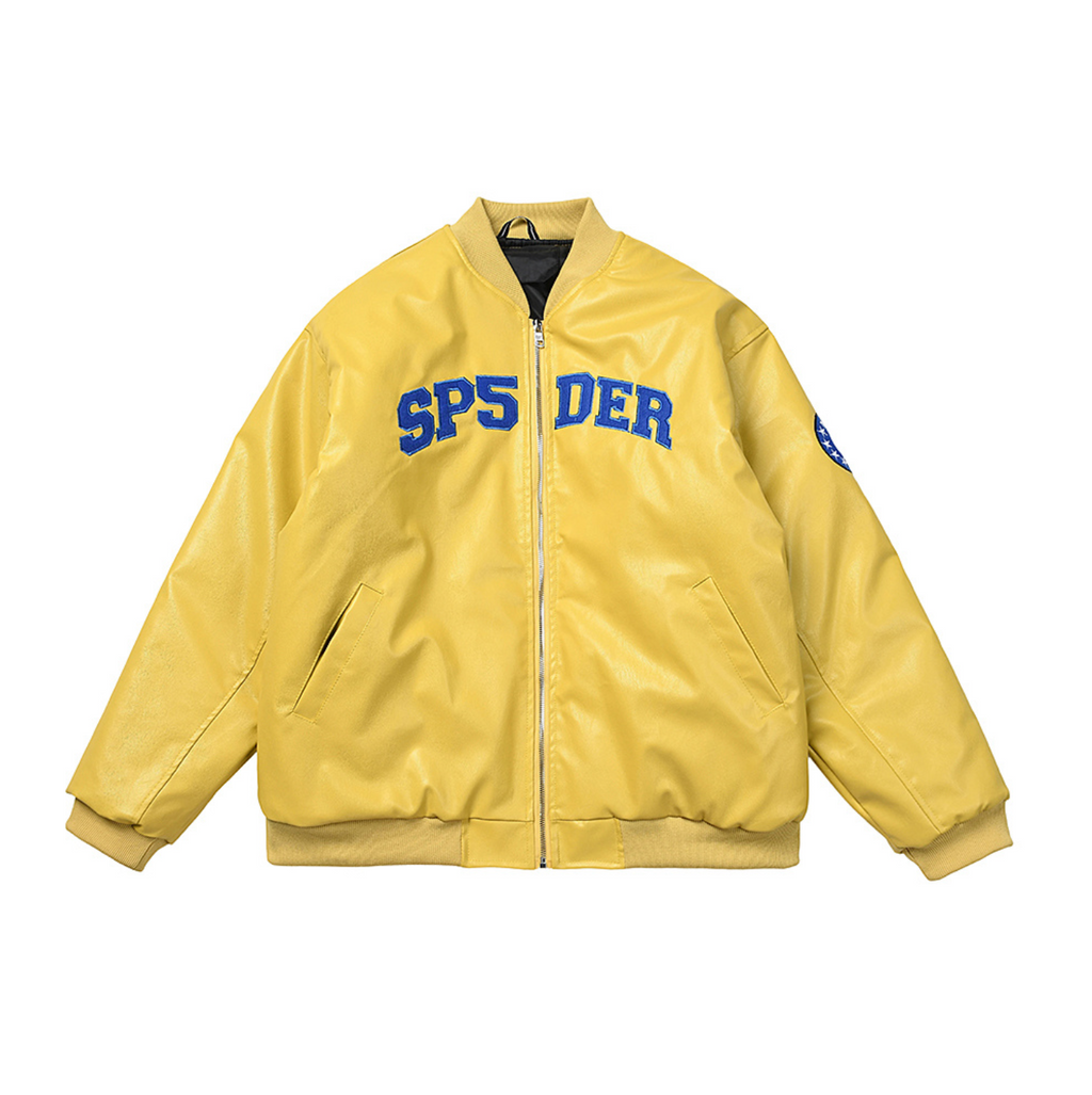 JACKET SP5DER LEATHER LOGO
