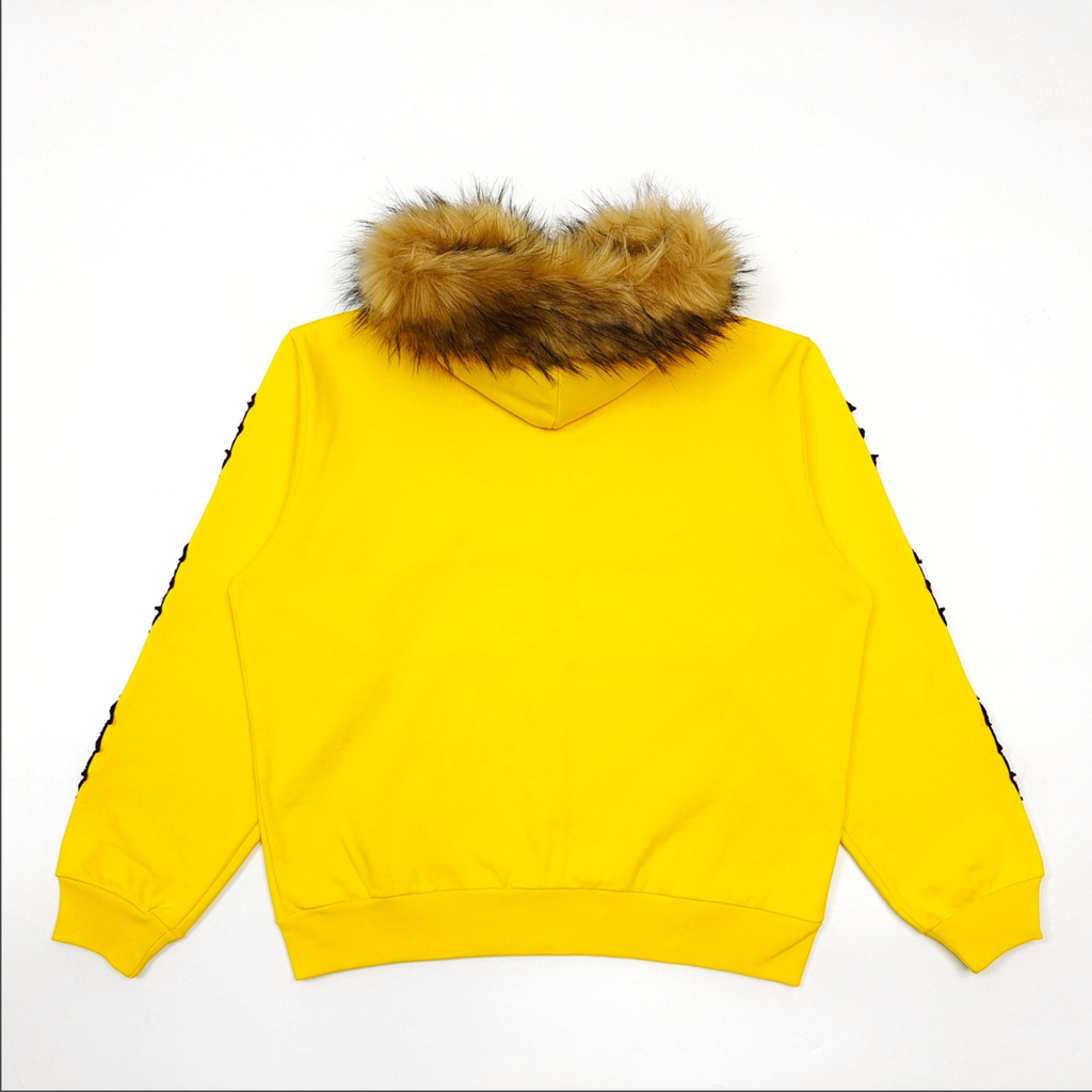 HOODIE ZIPPER SP5DER FAUX-FUR