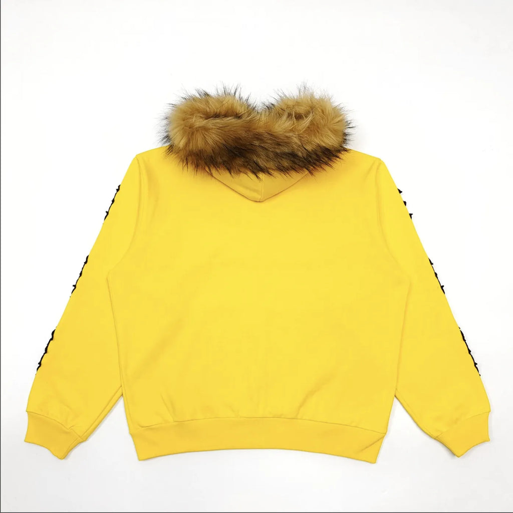 HOODIE ZIPPER SP5DER FAUX-FUR