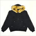HOODIE ZIPPER SP5DER FAUX-FUR