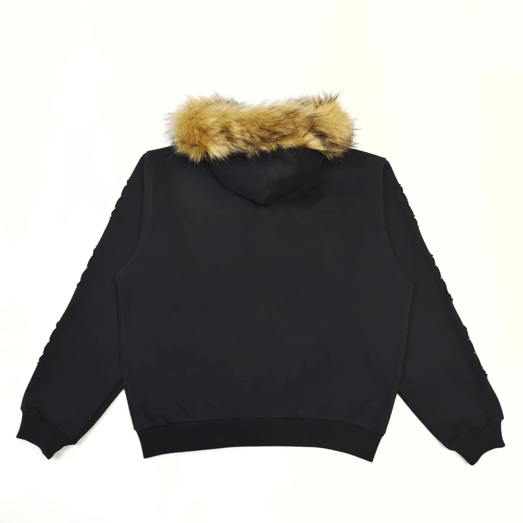 HOODIE ZIPPER SP5DER FAUX-FUR