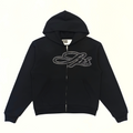 HOODIE ZIPPER SP5DER RHINESTONE SCRIPT