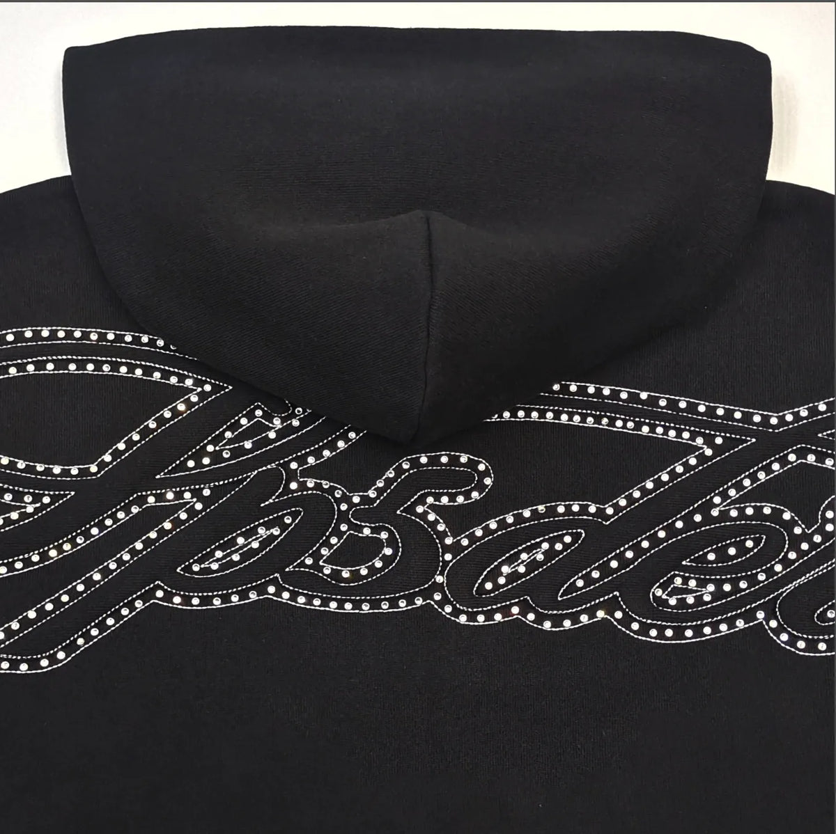 HOODIE ZIPPER SP5DER RHINESTONE SCRIPT