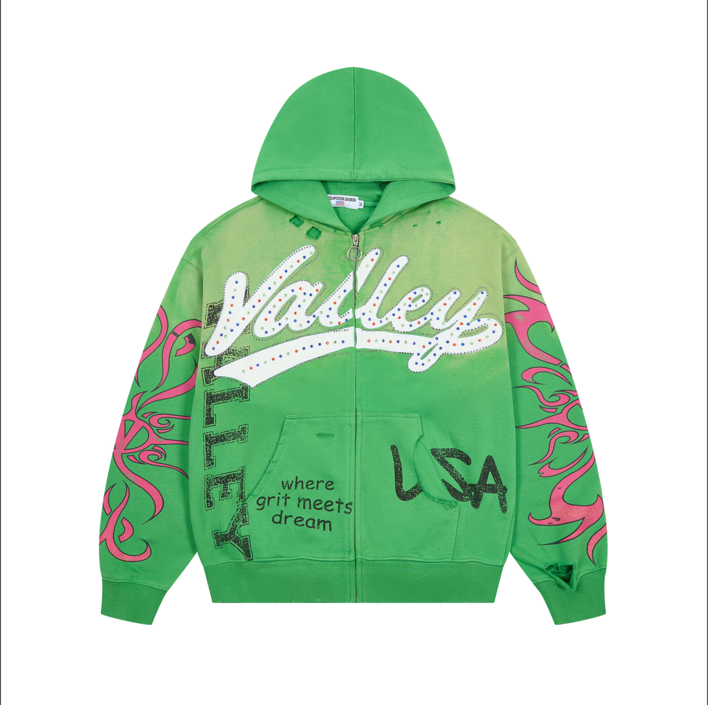 HOODIE ZIPPER VALLEY USA