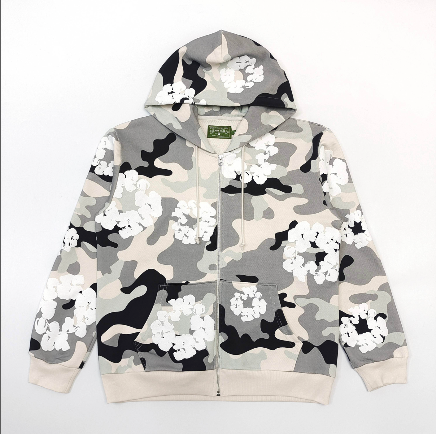 HOODIE ZIPPER DENIM TEARS CAMO