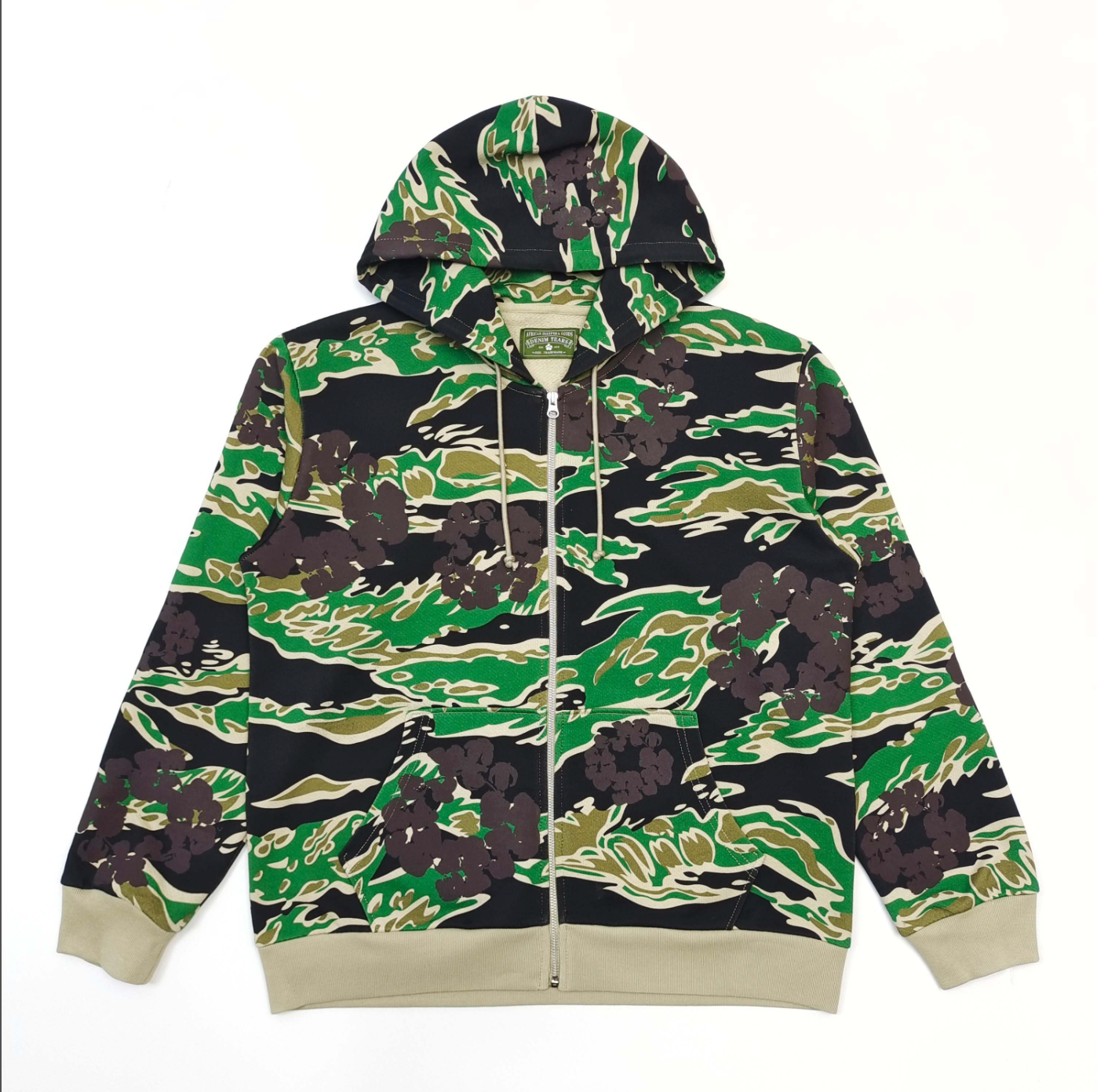HOODIE ZIPPER DENIM TEARS CAMO