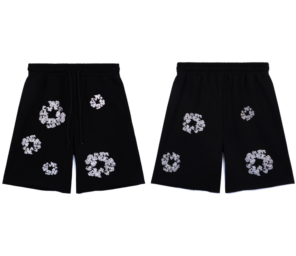 SHORT DENIM TEARS CASHMERE SWAROVSKI