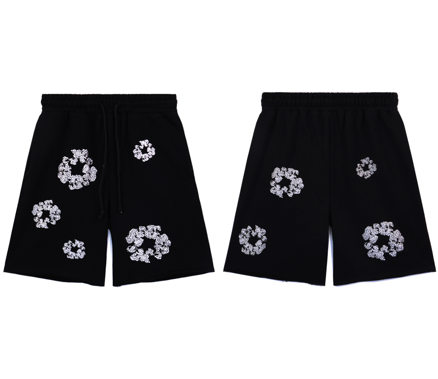 SHORT DENIM TEARS CASHMERE SWAROVSKI