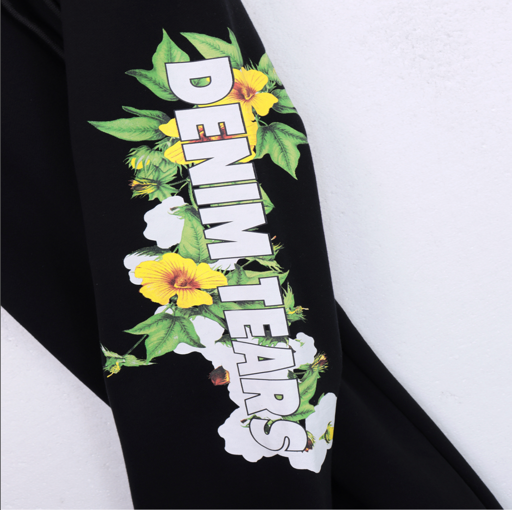 PANTS DENIM TEARS FLORAL LOGO