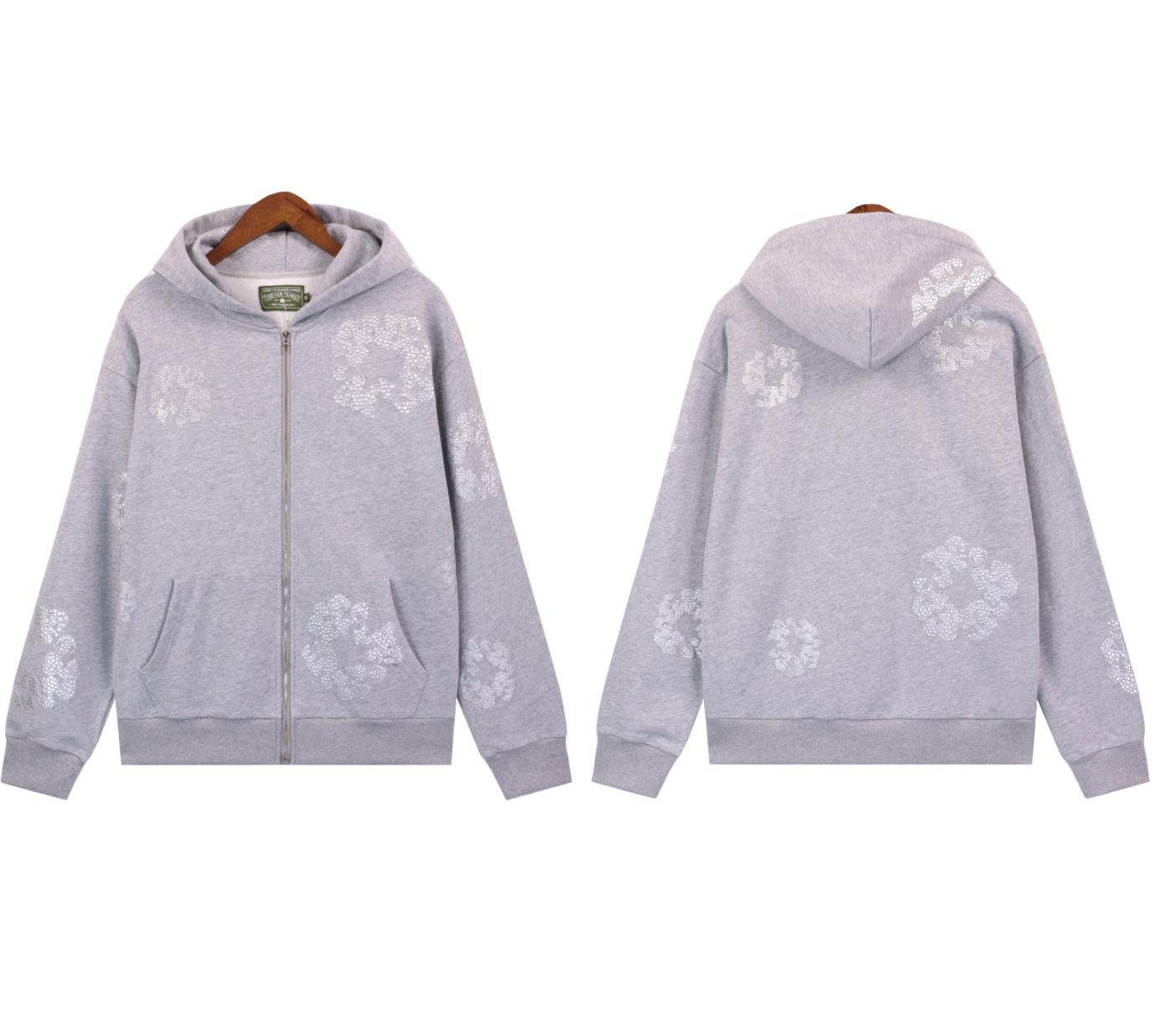 HOODIE ZIPPER DENIM TEARS CASHMERE SWAROVSKI