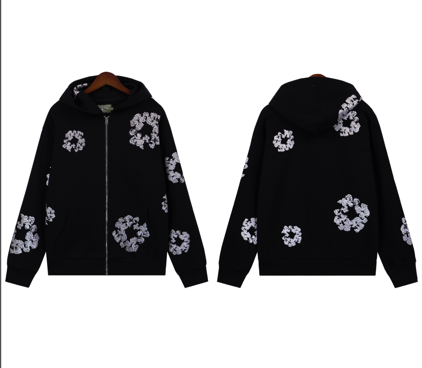 HOODIE ZIPPER DENIM TEARS CASHMERE SWAROVSKI
