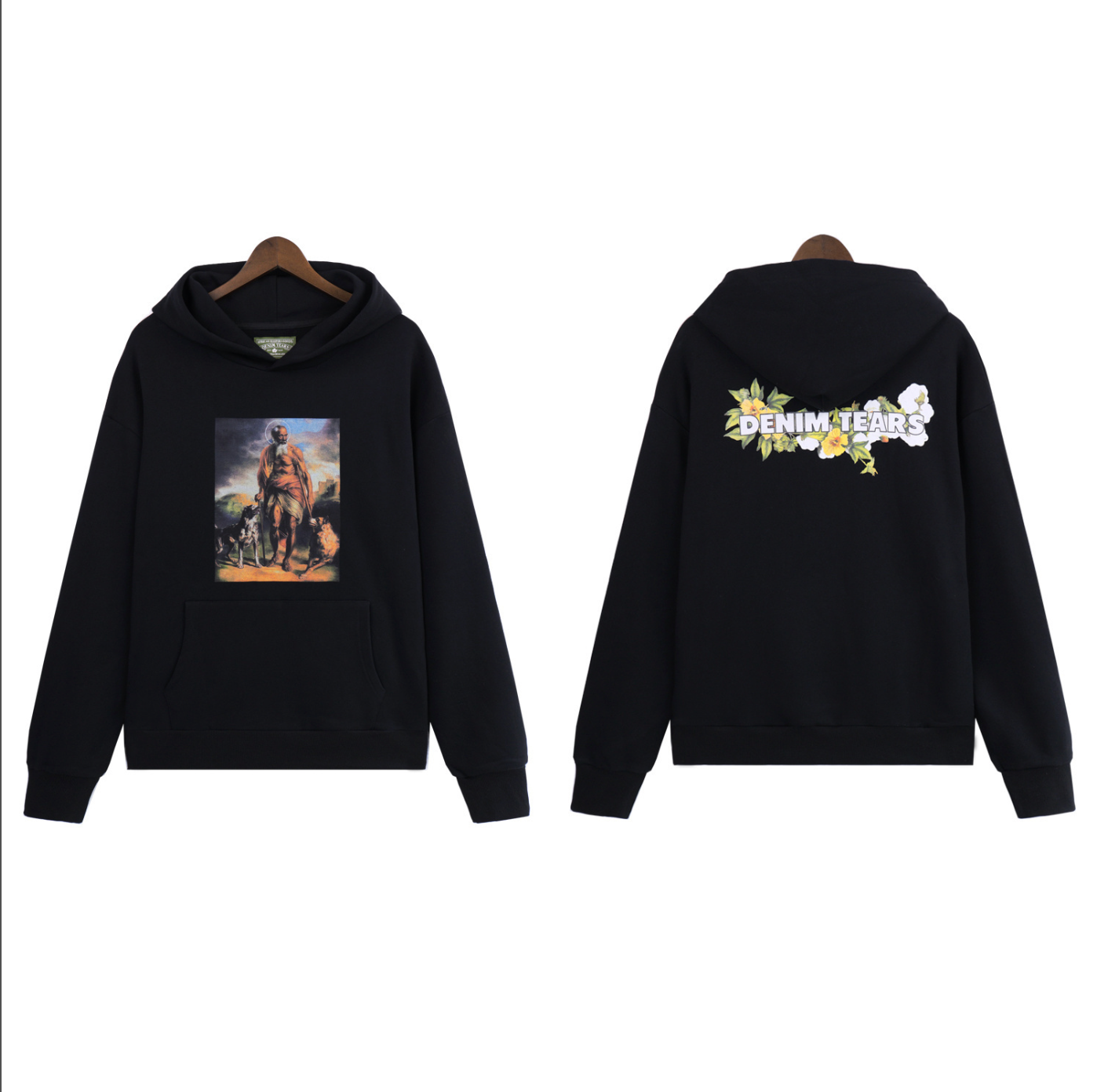 HOODIE DENIM TEARS FLORAL LOGO