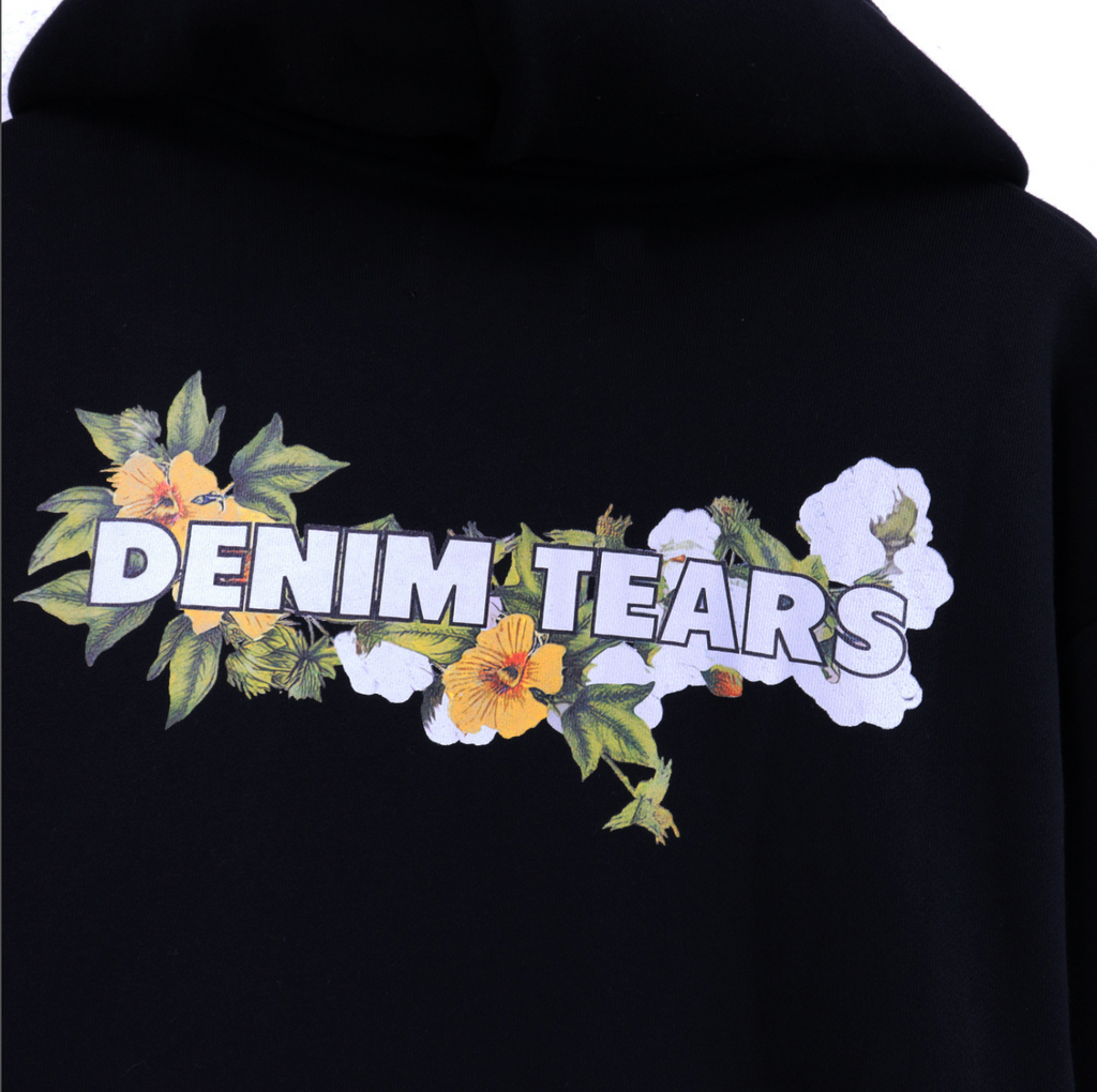HOODIE DENIM TEARS FLORAL LOGO
