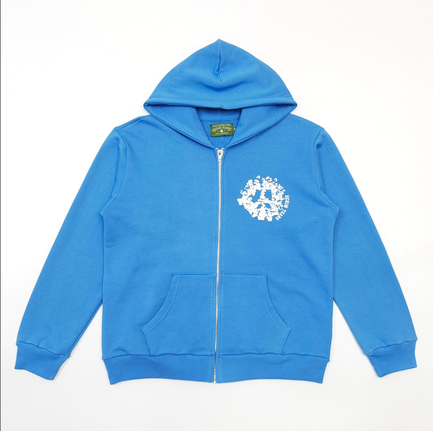 HOODIE ZIPPER DENIM TEARS COTTON WREATH PEACE