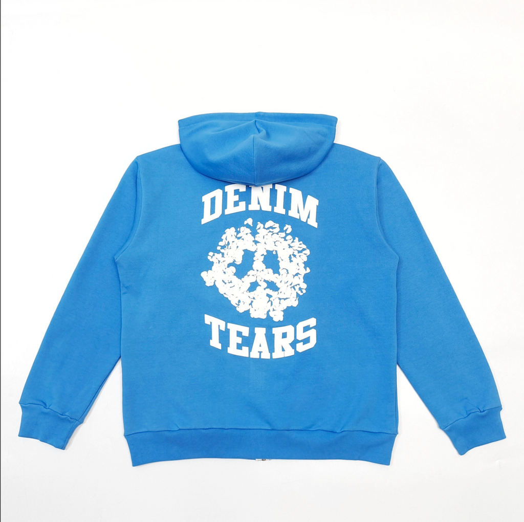 HOODIE ZIPPER DENIM TEARS COTTON WREATH PEACE