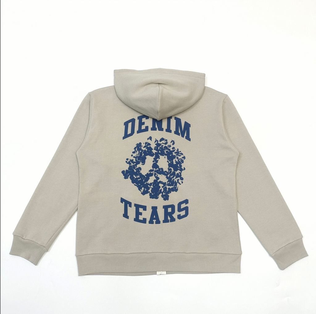 HOODIE ZIPPER DENIM TEARS COTTON WREATH PEACE