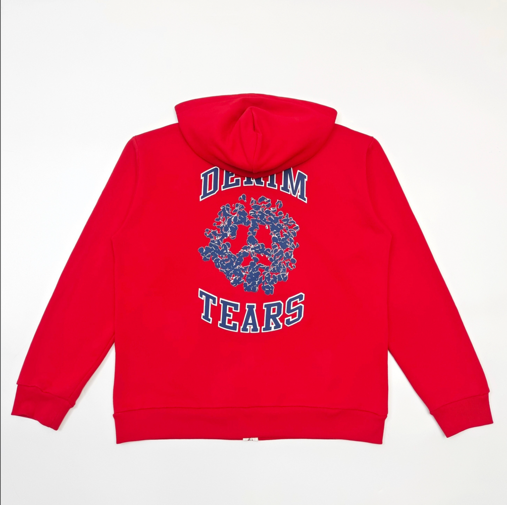 HOODIE ZIPPER DENIM TEARS COTTON WREATH PEACE