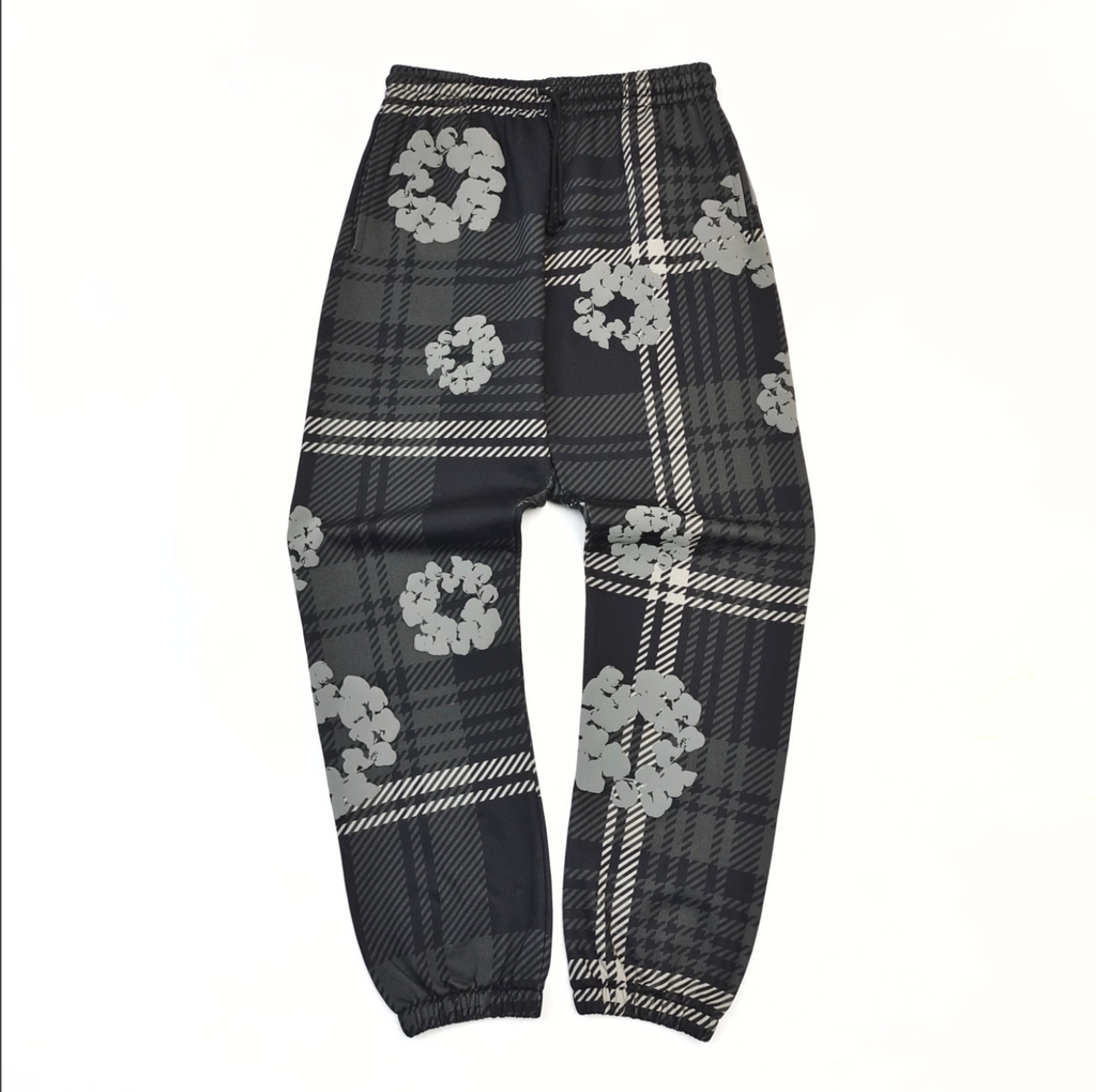 PANTS DENIM TEARS A CUADROS