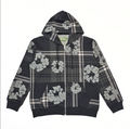HOODIE ZIPPER DENIM TEARS A CUADROS