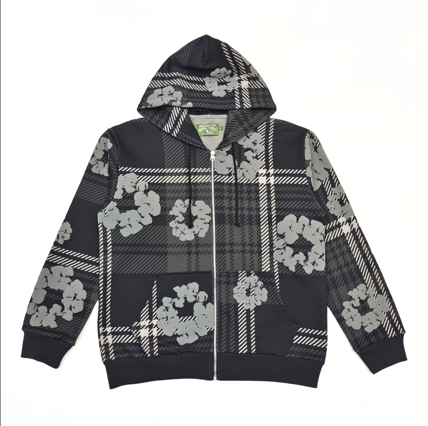 HOODIE ZIPPER DENIM TEARS A CUADROS