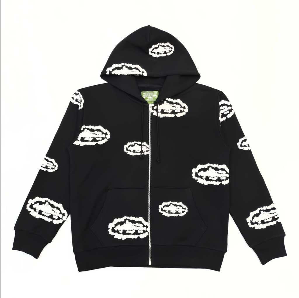 HOODIE ZIPPER DENIM TEARS X CORTEIZ