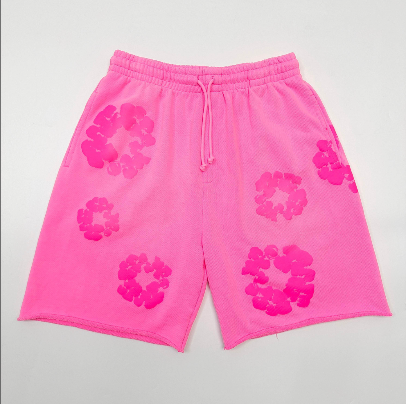 SHORT DENIM TEARS MONO COTTON WREATH