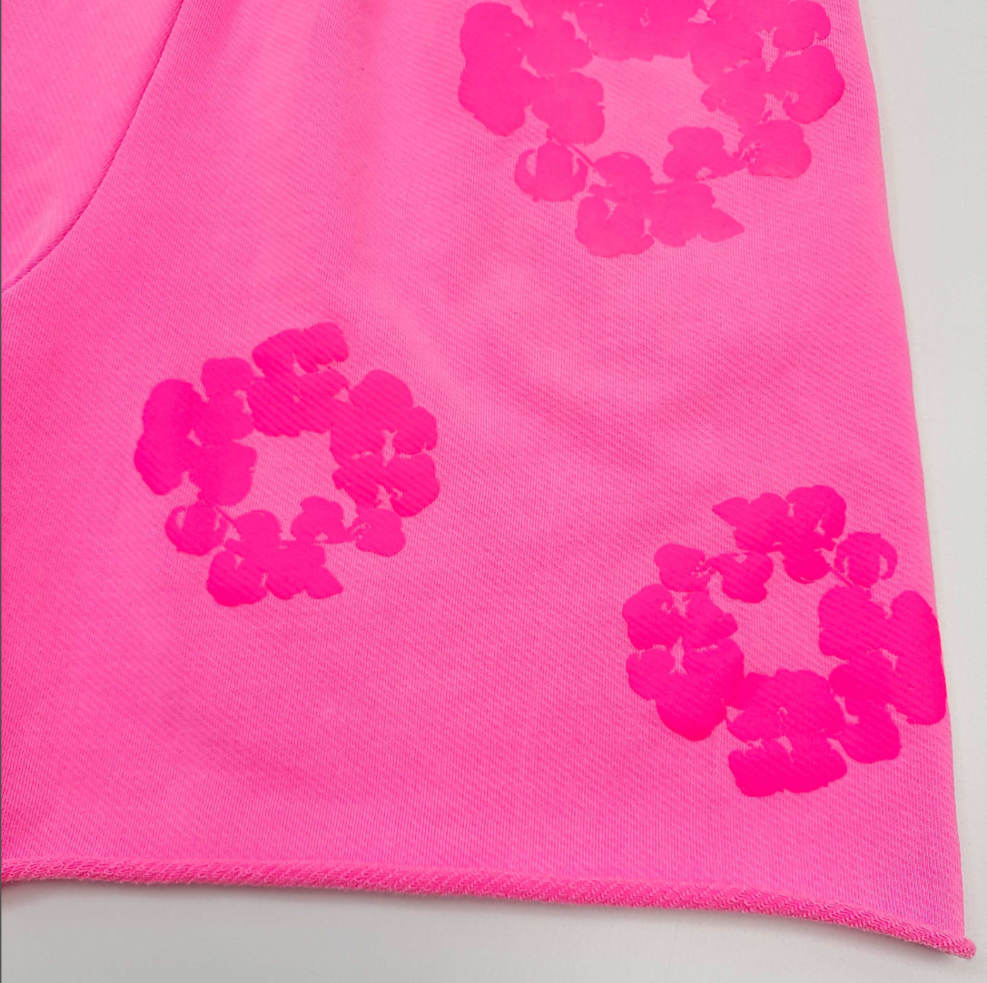 SHORT DENIM TEARS MONO COTTON WREATH