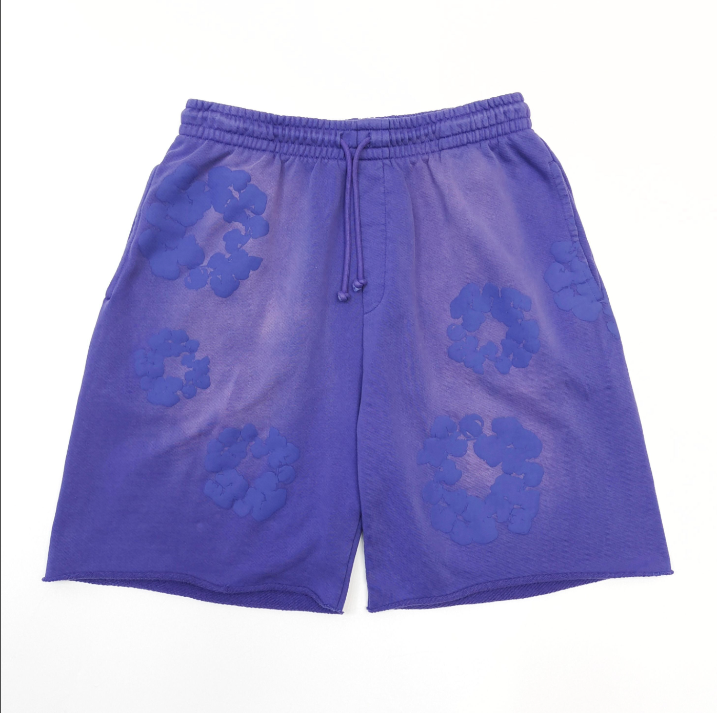 SHORT DENIM TEARS MONO COTTON WREATH