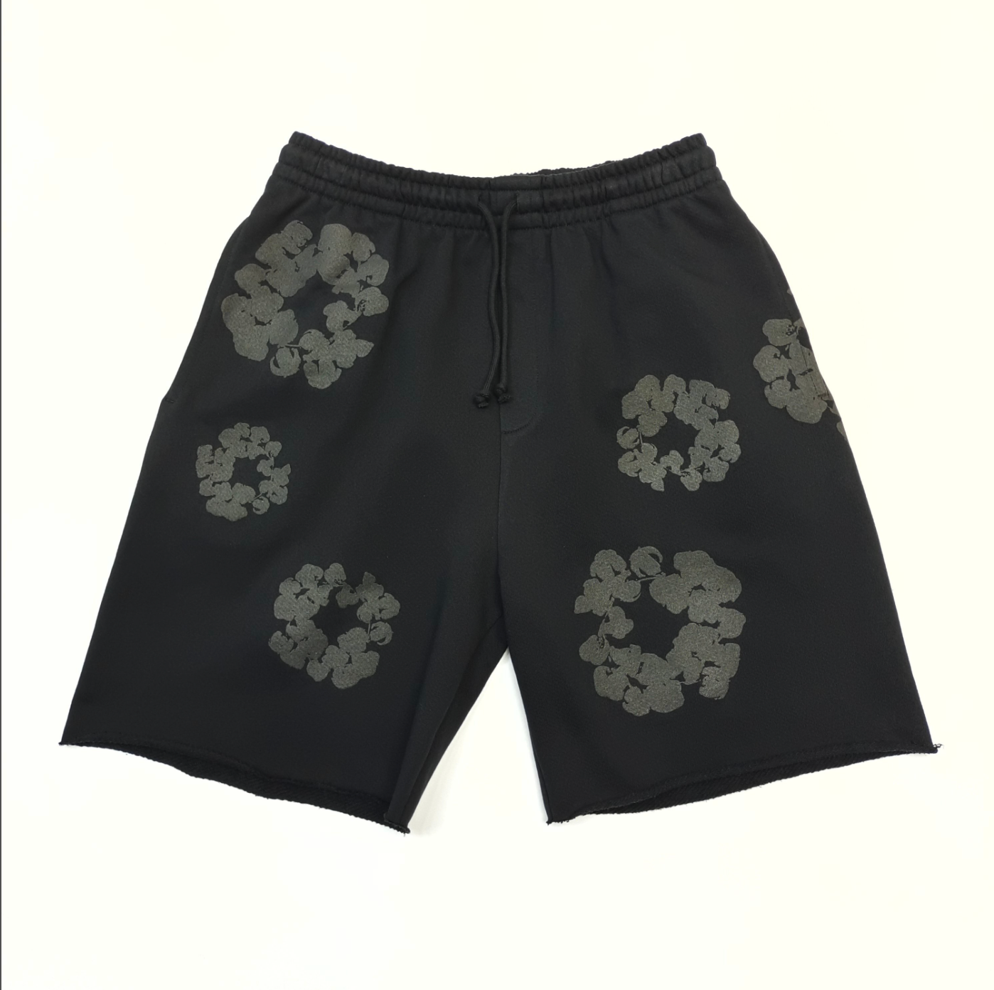 SHORT DENIM TEARS MONO COTTON WREATH