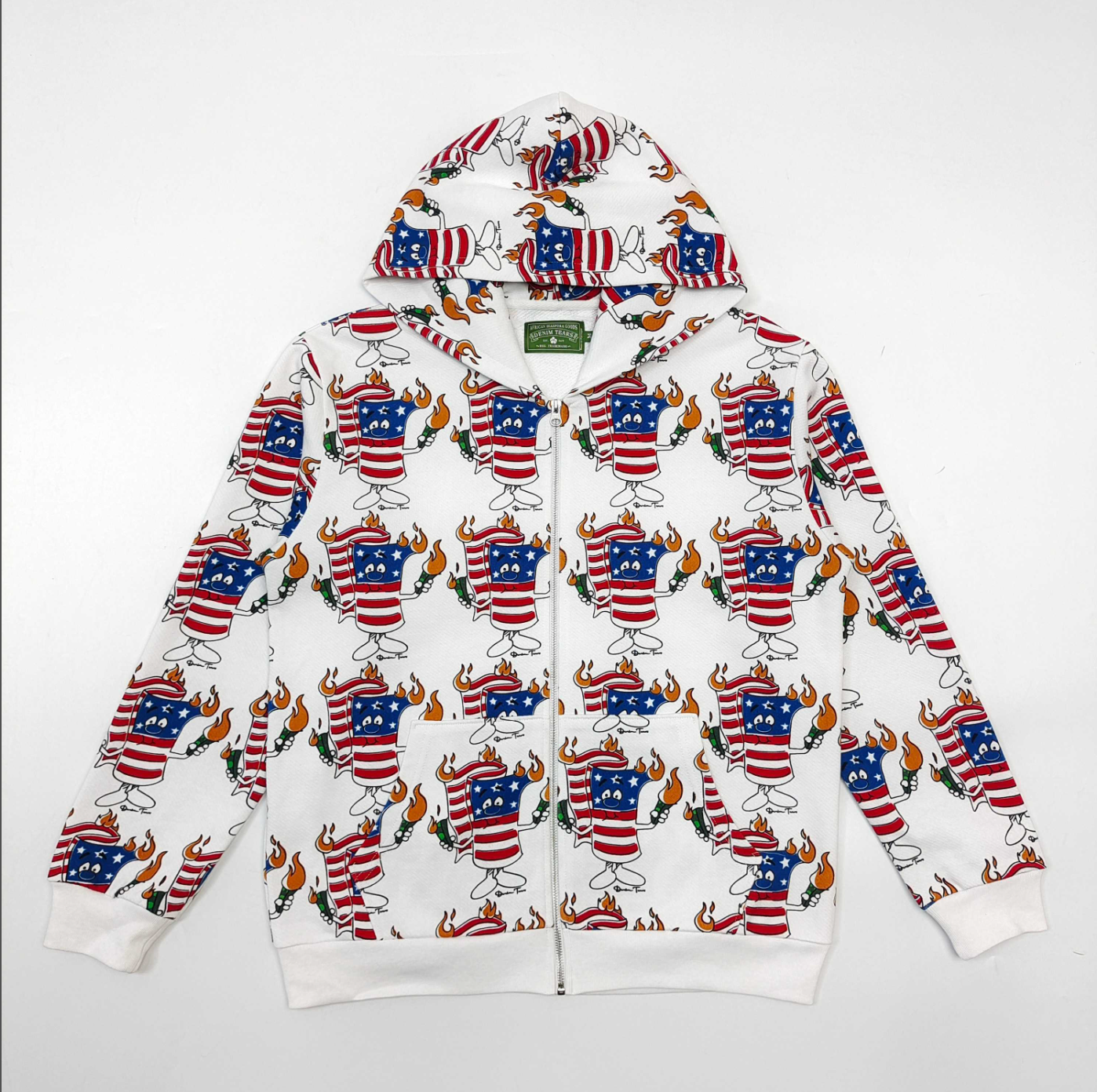HOODIE ZIPPER DENIM TEARS FIRECRACKER