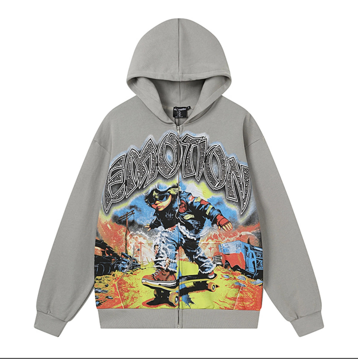HOODIE ZIPPER MIXED EMOTION