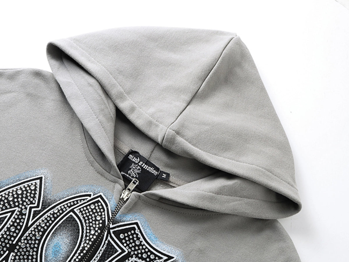 HOODIE ZIPPER MIXED EMOTION