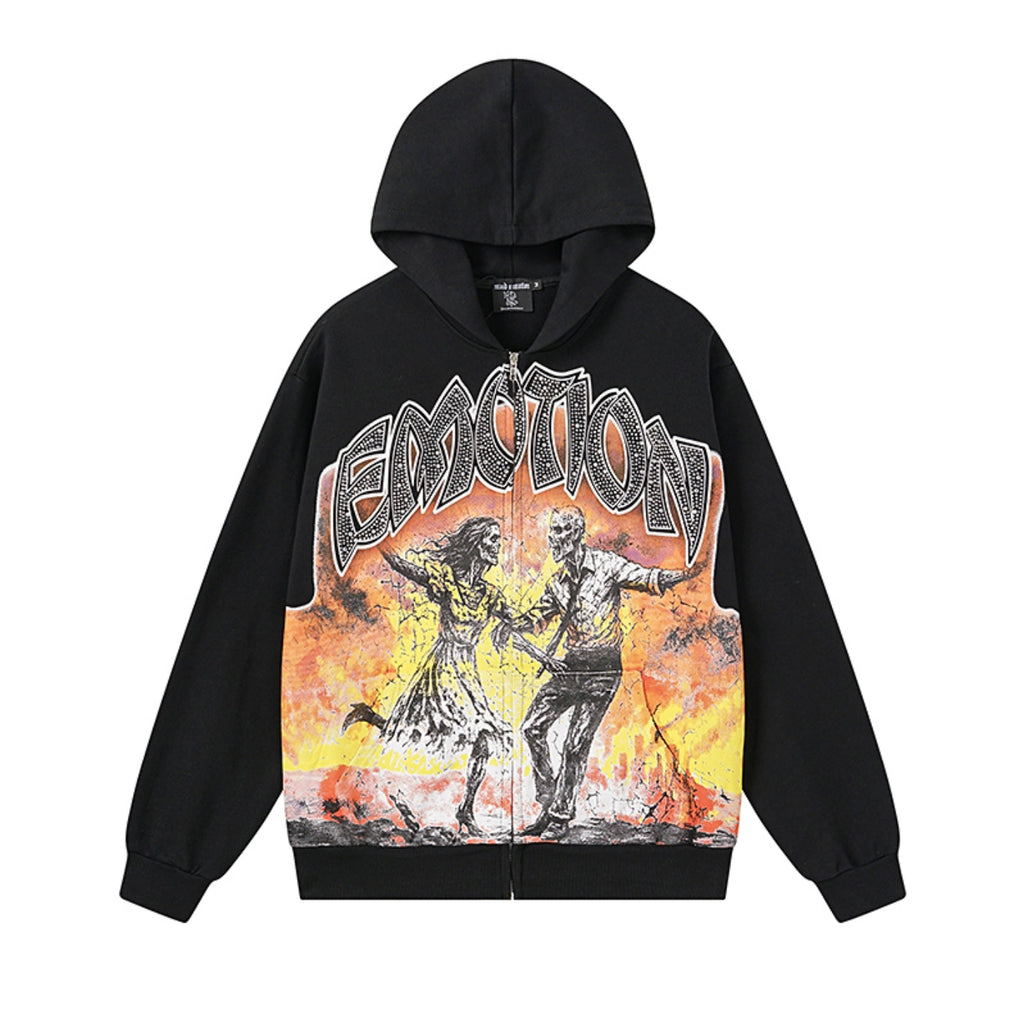 HOODIE ZIPPER MIXED EMOTION