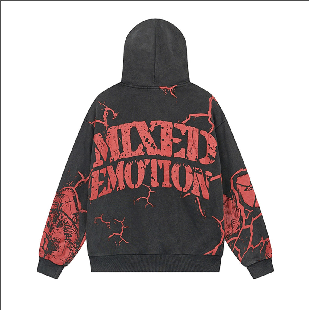 HOODIE ZIPPER MIXED EMOTION